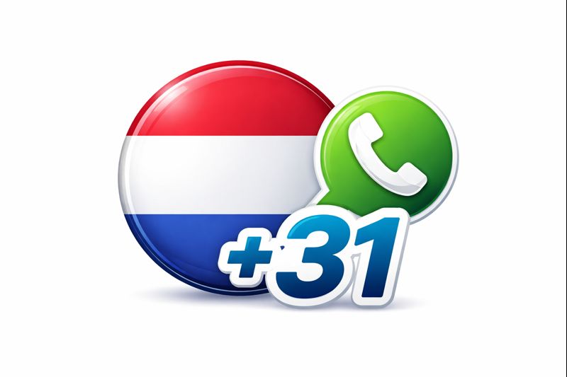 オランダの国旗と電話アイコンを組み合わせた国番号31のイメージ画像（無料素材で作れるシンプルな図解）