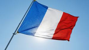 フランス国旗と電話のイメージ(国際電話ガイド風)