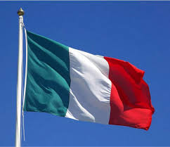 イタリア国旗とスマートフォンの組み合わせイメージ