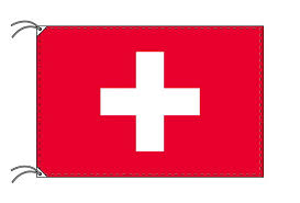 スイスの国旗とスマートフォンの合成イメージ