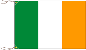アイルランドの地図と国番号の位置関係を示した図