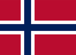 ノルウェーへの国際電話をイメージした写真(スマホと国旗)