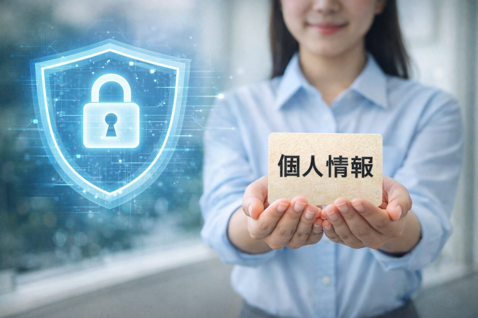 個人情報保護と安心をイメージした写真素材（無料素材向け）